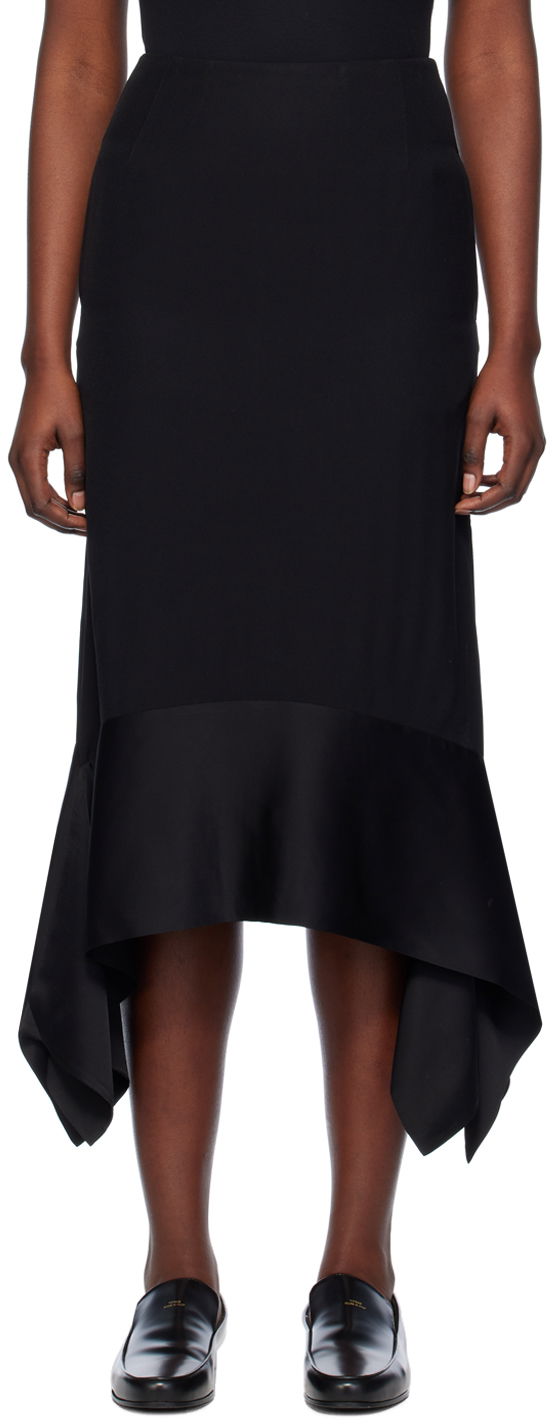 Nederdel TOTEME Asymmetrical Maxi Skirt Sort | 241-WRB1016-FB0020