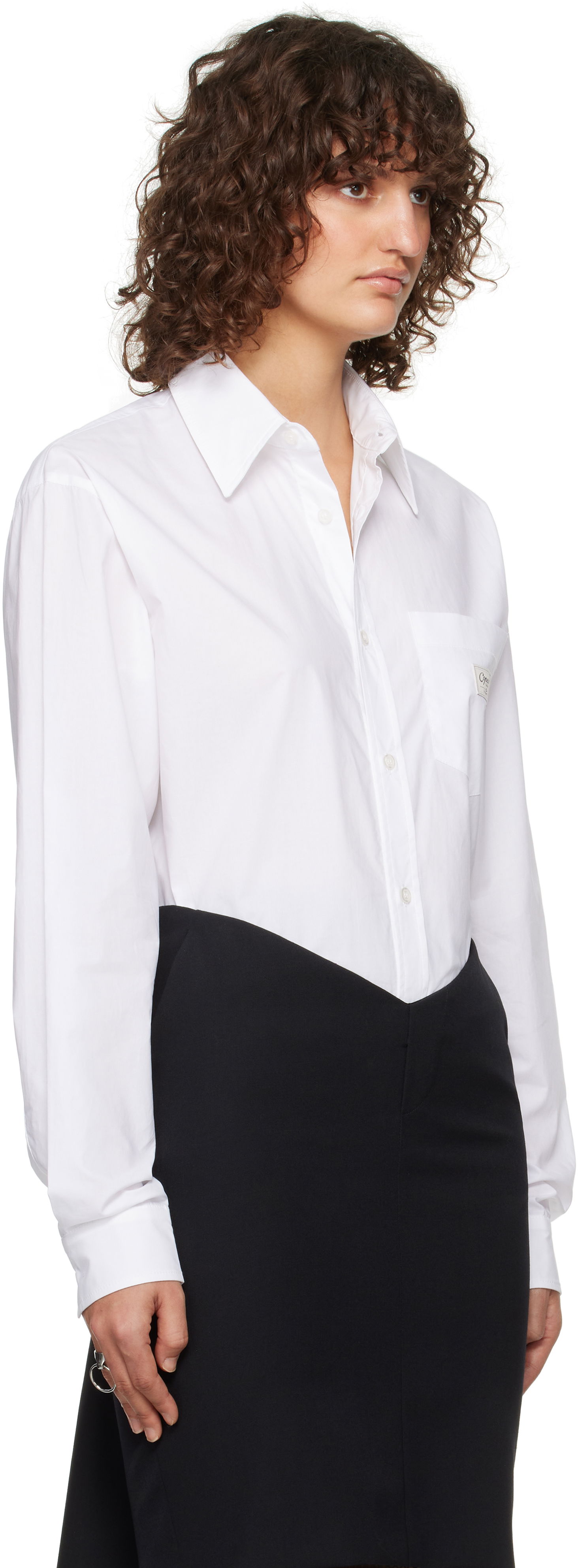 Skjorte Coperni Poplin Shirt Bodysuit Hvid | COPCH45F2010, 1