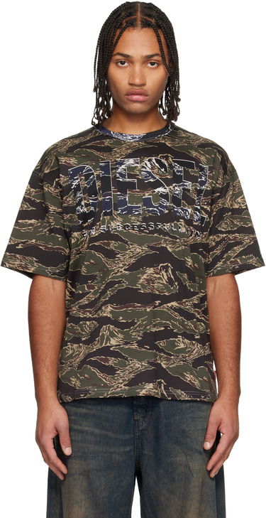 T-shirt Diesel Tiger Stripe Camouflage Graphic T-Shirt Flerfarvet | A19343-0AJFJ-51FA, 0