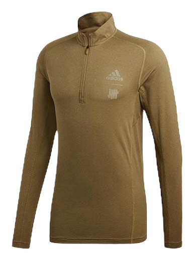 Sweatshirt adidas Originals adidas x Undefeated Running Half-Zip Sweatshirt Khaki/Tactile Khaki Brun | CZ5944