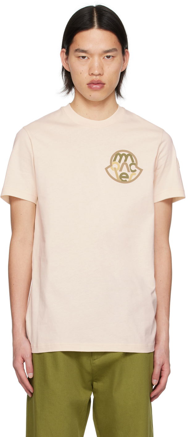T-shirt Moncler Off-White Garment-Washed T-Shirt Hvid | J10918C0004689AJS