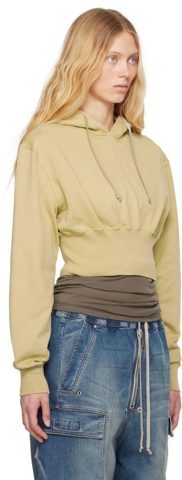 Sweatshirt Rick Owens Rick Owens DRKSHDW Hollywood Tatlin Cropped Hoodie Sort | DS01E3220 FP, 4