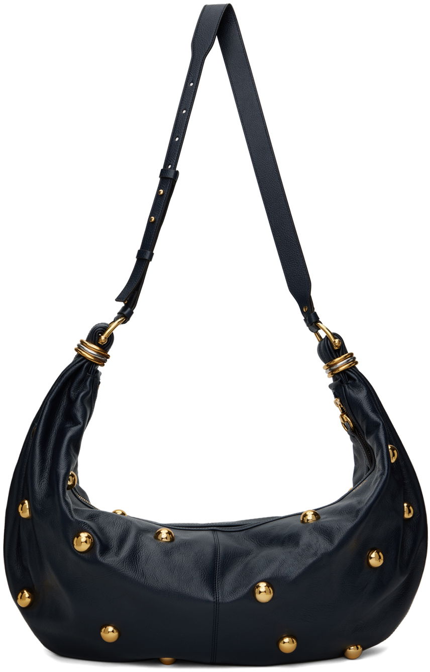 Håndtaske CHLOÉ Large Bracelet Stud Bag Mørkeblå | CHC24WS610O41, 0