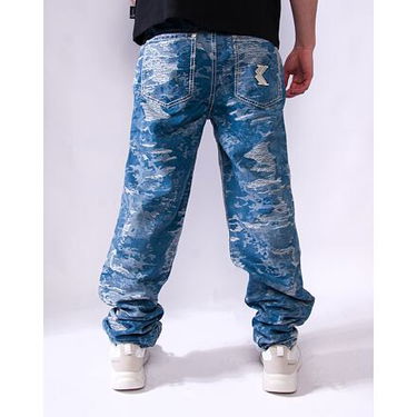 Jeans Karl Kani Karl Kani Og K Distress Camo Five Pocket Denim Pants W30 Blå | KK-60000106, 3
