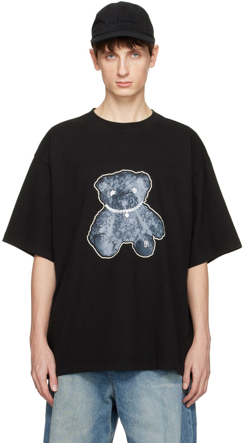 T-shirt We11done We11done Necklace Teddy Graphic T-Shirt Sort | WD-TT9-20-117-U-BK