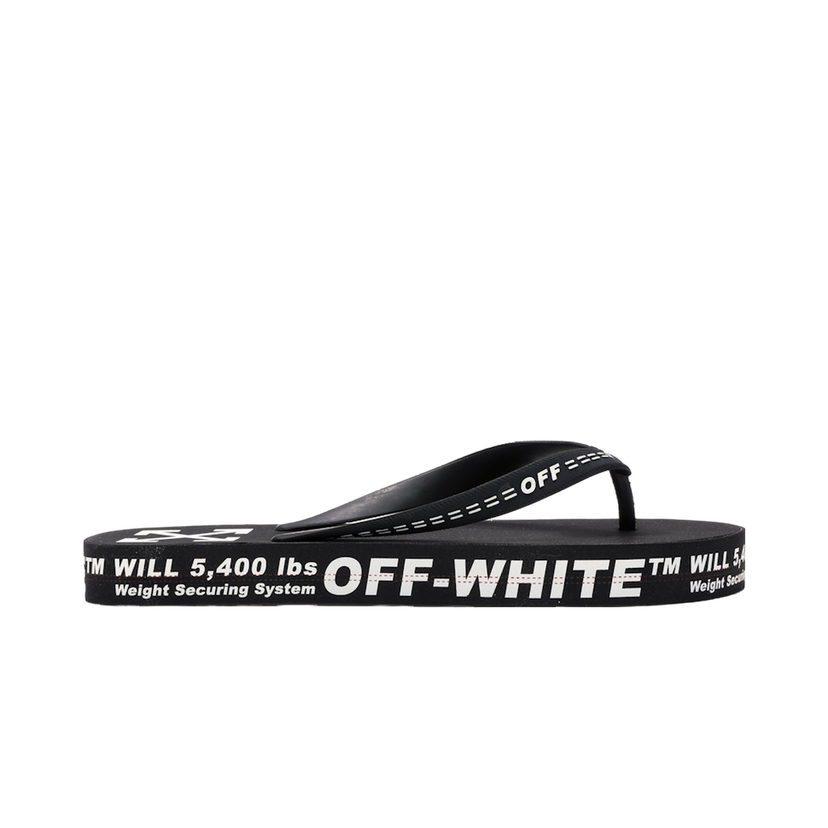 Sneakers og sko Off-White Logo Typographic Flip Flop Black SS20 Sort | OMIA131R20D270011000
