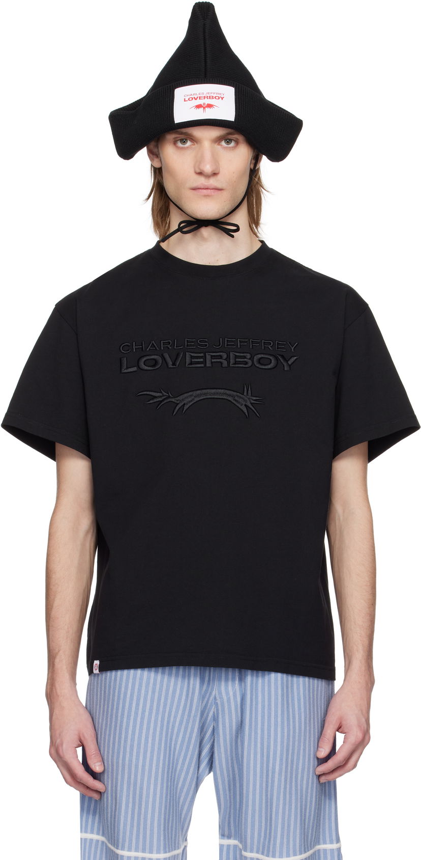 T-shirt Charles Jeffrey Loverboy Charles Jeffrey LOVERBOY Logo T-Shirt Sort | 54100501