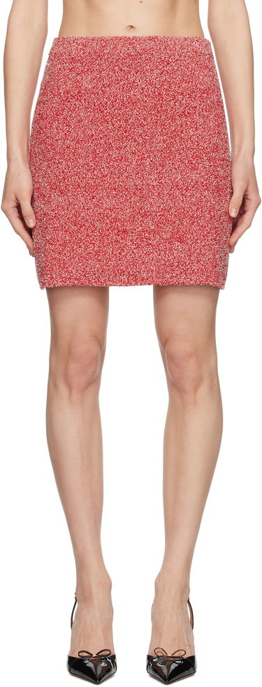 Nederdel FERRAGAMO Salvatore Ferragamo Bouclé Miniskirt Rød | 781004, 0