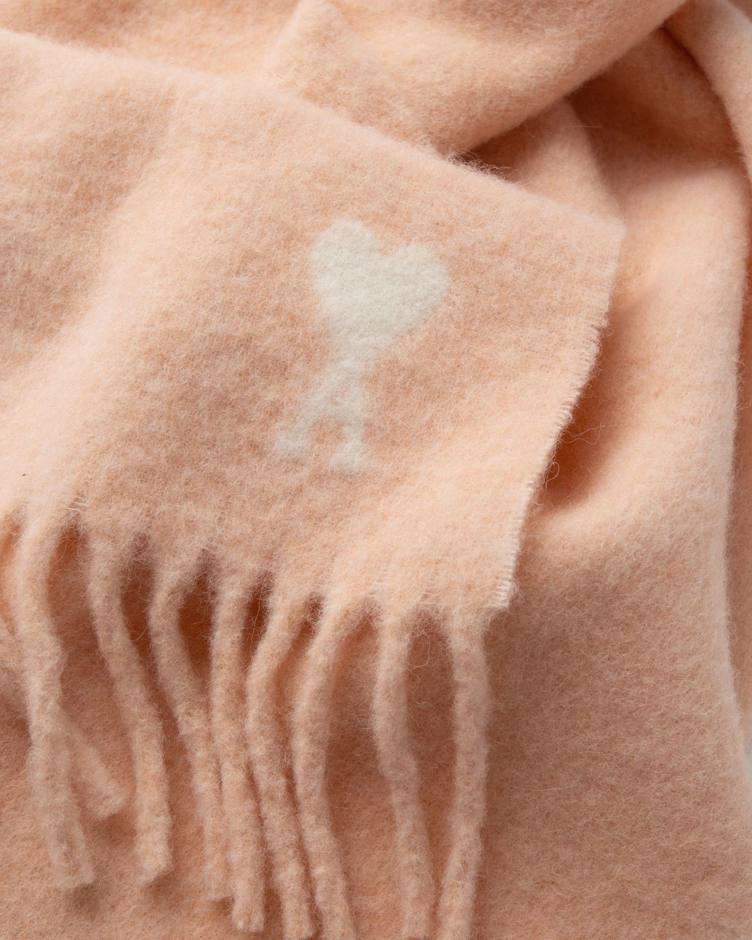 Tørklæde AMI DE COEUR Brushed Fringed Scarf Lyserød | USF673.AW0004-680, 1
