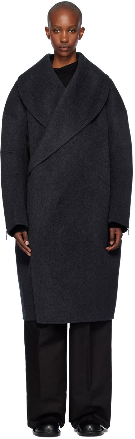 Frakker Helmut Lang Helmut Lang Double-Faced Cocoon Coat Grå | O06HW499