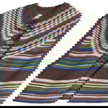 Vest BEAMS Beams Boy Multi Stripe Knit Vest Brun | 1305-0149-126-28, 1
