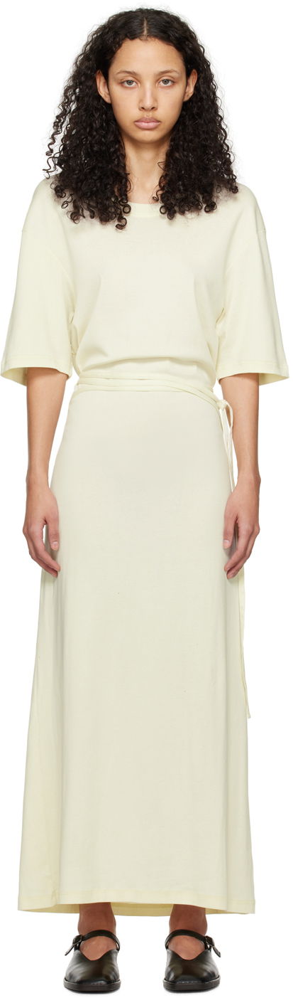 Kjole LEMAIRE Belted Midi Dress Beige | DR1045 LJ1016
