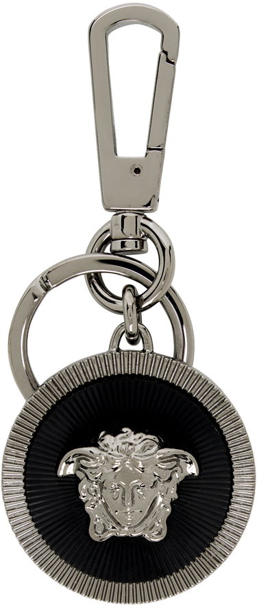 Nøgleringe Versace Gunmetal & Black Medusa Biggie Keychain Metalisk | 1012258_1A08836, 0
