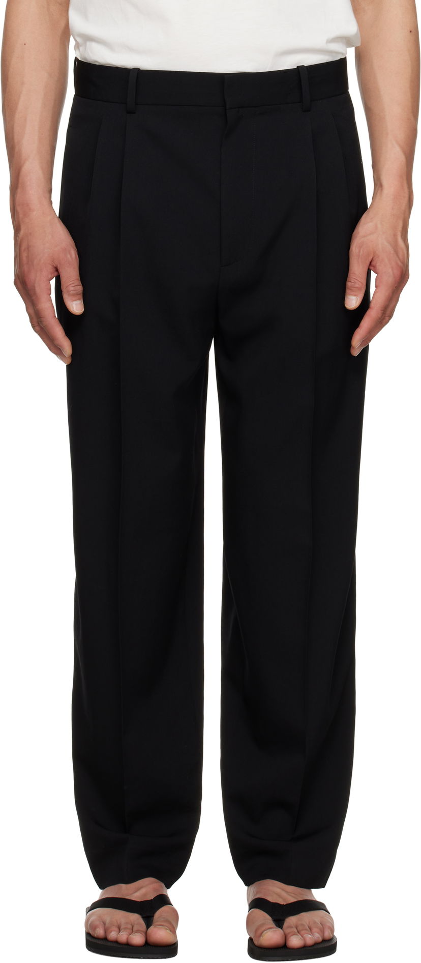 Bukser The Row The Row Silas Pleated Trousers Sort | 909-W3598