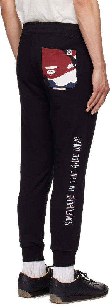 Joggingbukser AAPE by A Bathing Ape AAPE by A Bathing Ape 'AAPE' Basic Sweatpants Sort | AAPPTMB698XXNBKX, 2