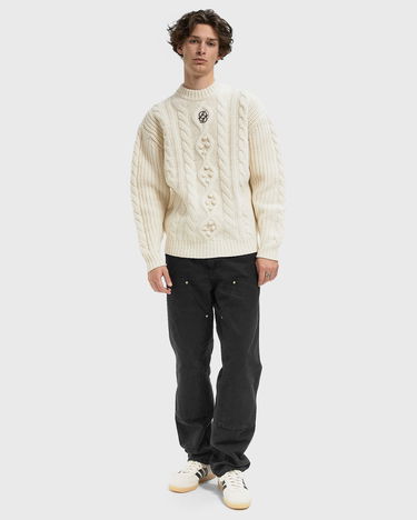 Sweater Drôle de Monsieur Maille Torsade Sweater Hvid | I-PO183-WO018-OW, 1
