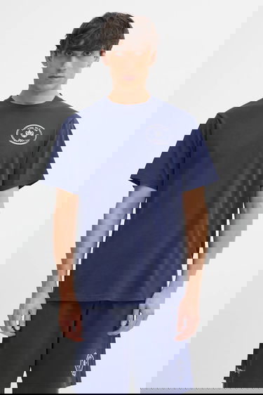 T-shirt Sporty & Rich Cotton T-Shirt with Print Kennedy Crest Mørkeblå | TO04360666BL106, 0