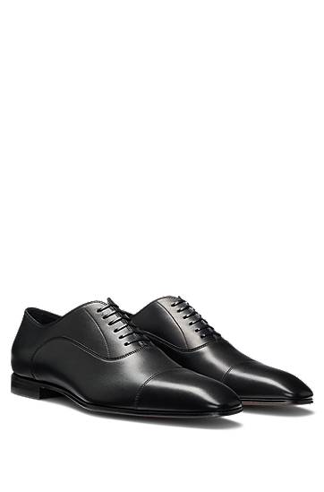 Tøj og tilbehør BOSS BECKHAM x BOSS Polished Leather Oxford Shoes Sort | 50546774
