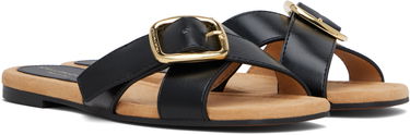 Tilbehør Stella McCartney Stella McCartney Gaia Brushed Alter Mat Sandals Sort | 810572W0U70, 3