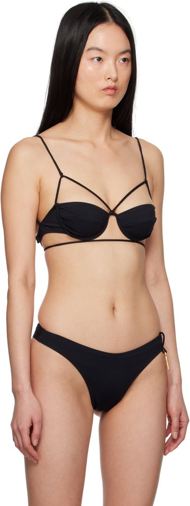 Badetøj Jacquemus Jacquemus Signature Bikini Top Sort | 25E251SW014-2294, 1