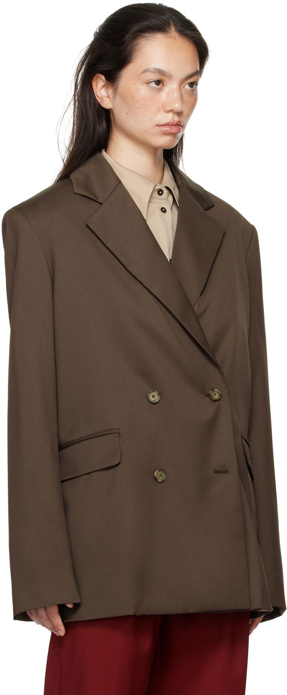 Jakke Loulou de Saison Loulou de Saison Donau Double-Breasted Blazer Brun | DONAU, 1