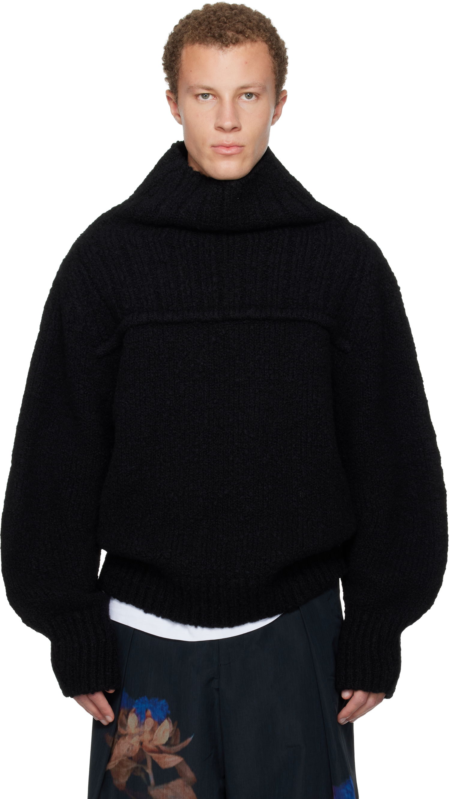Sweater Dries Van Noten Dries Van Noten Wool Turtleneck Sort | 252-021236-2721, 0