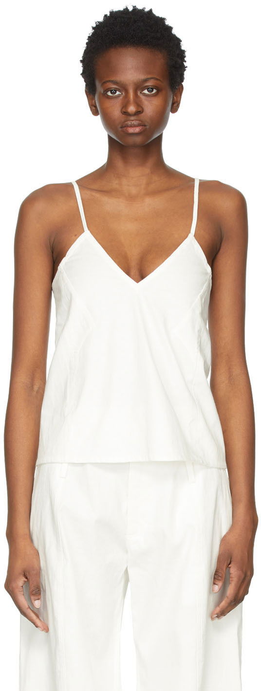 Tanktop Ambush AMBUSH Linen Camisole Hvid | BWAD004S21FAB0010400