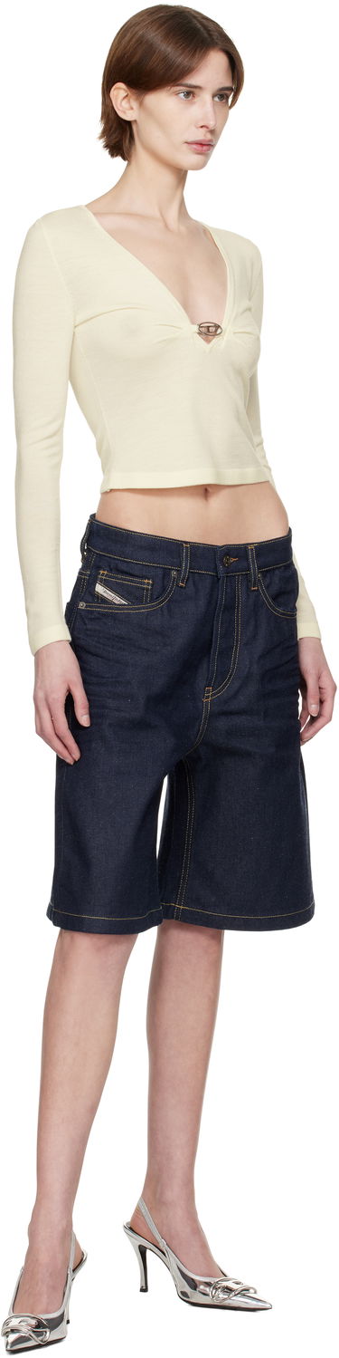 Sweater Diesel Diesel M-Piaffy Cropped T-Shirt Gul | A17635 0JQAB, 3