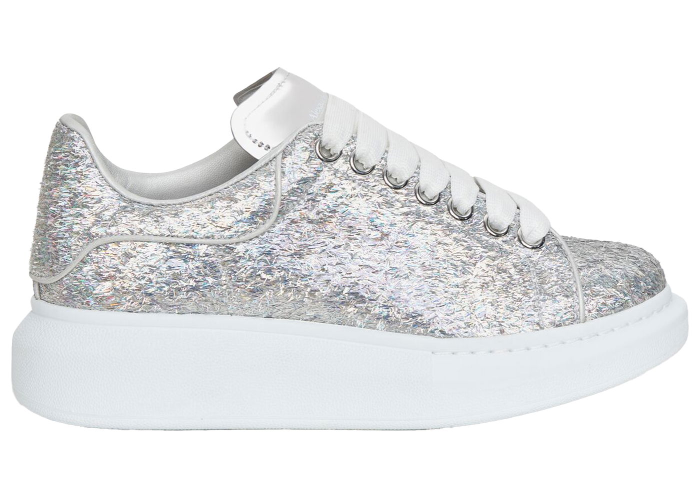 Sneakers og sko Alexander McQueen Oversized Silver Holographics Glitter Metalisk | 742664W4W718699, 0