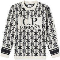 Sweater C.P. Company Wool Jacquard Crewneck Var.01 Sort | 15CMKN234A-006633J-V01, 1