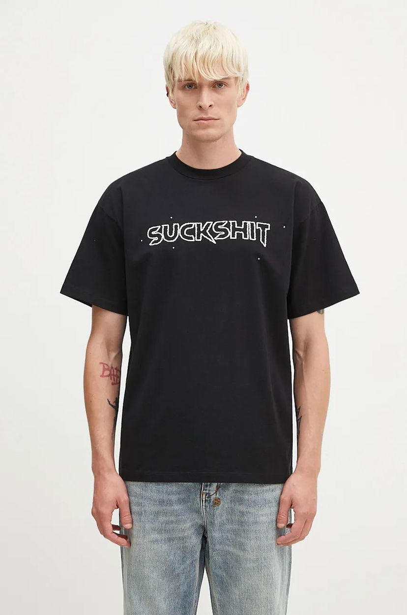 T-shirt Aries Suckshit T-Shirt With Print Sort | AR6003202