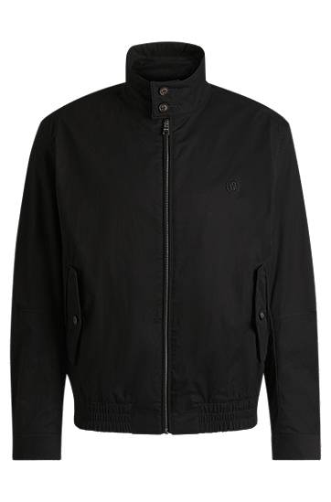 Bomberjakke BOSS Double B Monogram Cotton-Blend Jacket Sort | 50540378