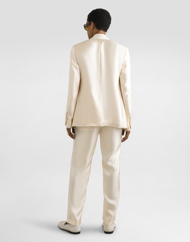 Bukser Dolce & Gabbana Dolce & Gabbana Silk Twill Jogging Trousers Beige | GP12QTFU10SA3791, 2