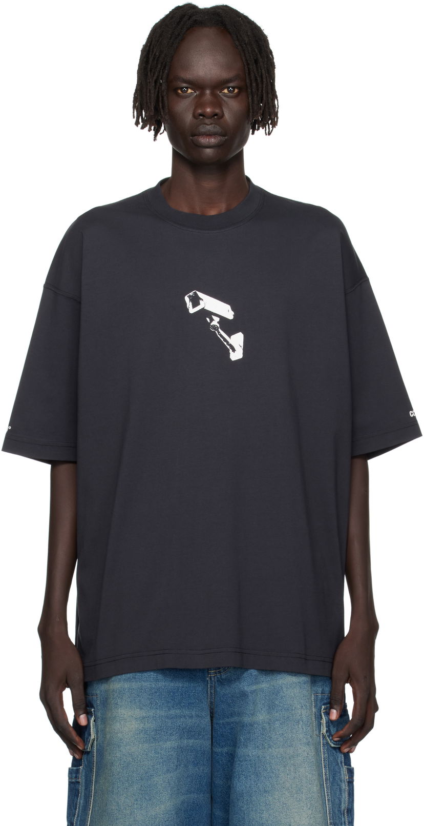 T-shirt VETEMENTS VETEMENTS 'CCTV' Oversized T-Shirt Sort | UH76TR440B