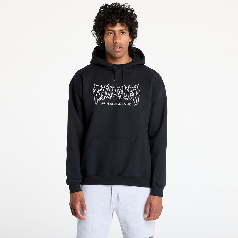 Sweatshirt Thrasher Thrasher Metal Hoodie Sort | 145690