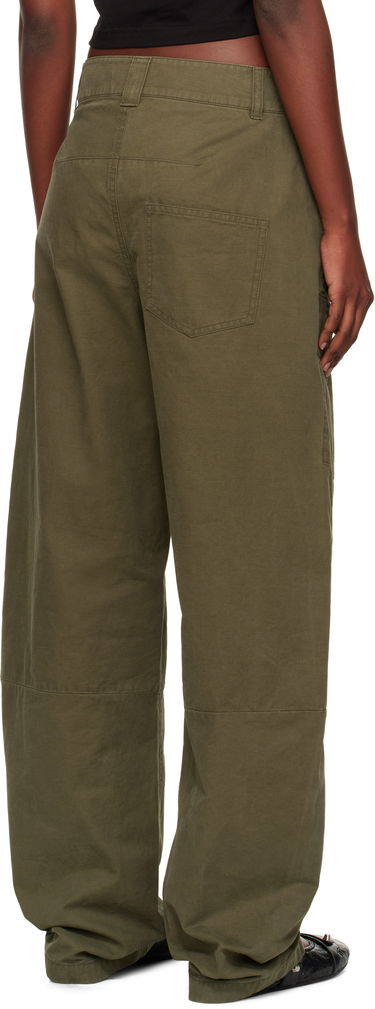 Cargo bukser We11done We11done Curved Cargo Trousers Grøn | WD-PT2-25-216-W-KK, 2