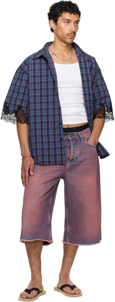 Skjorte Martine Rose Martine Rose Lace Overshirt Blå | 478WS28527, 4