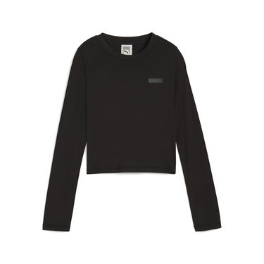 Crop top Puma PUMA x ROSÉ Women's Long Sleeve Cropped T-Shirt Sort | 633805_01, 5