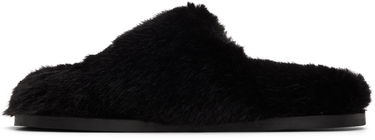 Tøj Simone Rocha Simone Rocha Embellished Furry Slippers Sort | SLD44B-W 0402, 2