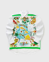 Hawaiian Map Print Long-Sleeve Woven Shirt
