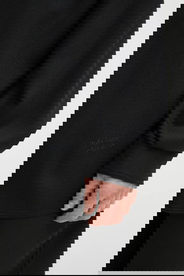 Skjorte MAISON KITSUNÉ Handwriting Oversized Wool Shirt with Classic Collar Sort | PM00427WT3017, 3
