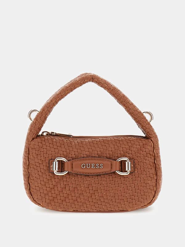 Skuldertaske GUESS Woven Mini Hobo Bag Brun | HWWG9530730, 0