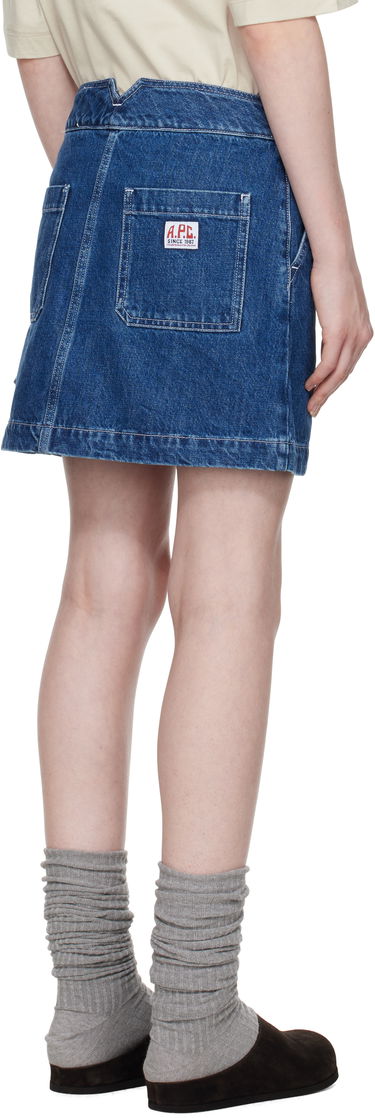 Nederdel A.P.C. Denim Miniskirt Mørkeblå | COHET-F06435, 2