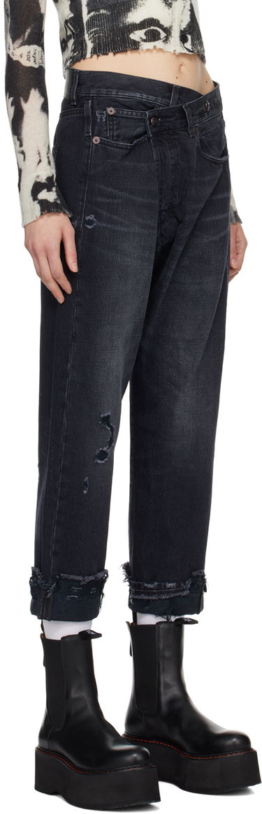 Jeans R13 R13 Crossover Cropped Jeans Sort | R13W2048-394, 4