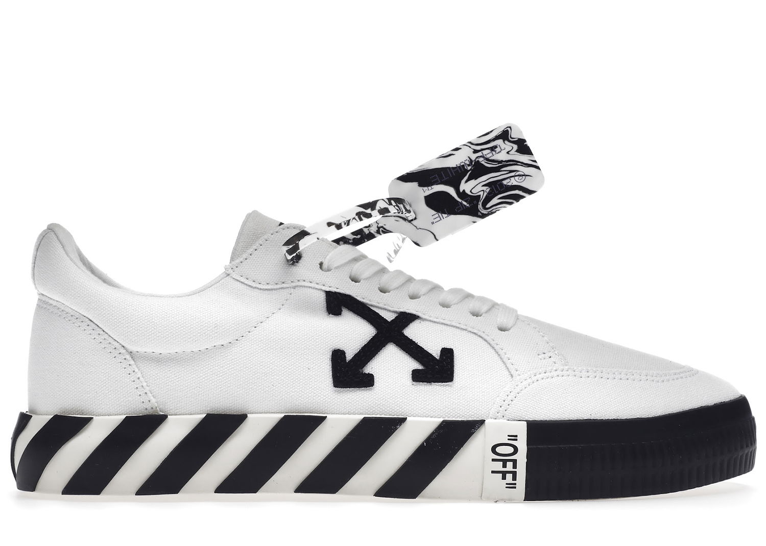 Sneakers og sko Off-White Low Vulc "White Black" Hvid | OMIA085E20FAB0010110 / OMIA085R21FAB0030110, 0