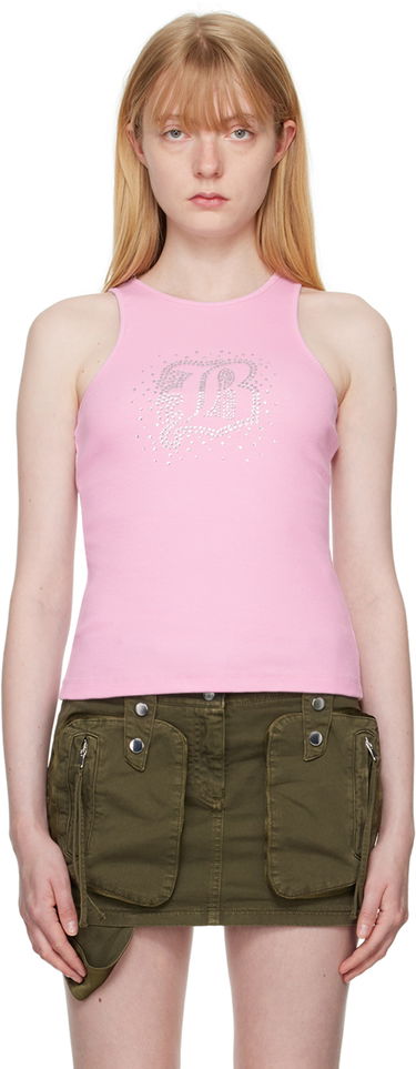 Tanktop Blumarine Blumarine Crystal Tank Top Lyserød | P444T027A, 0