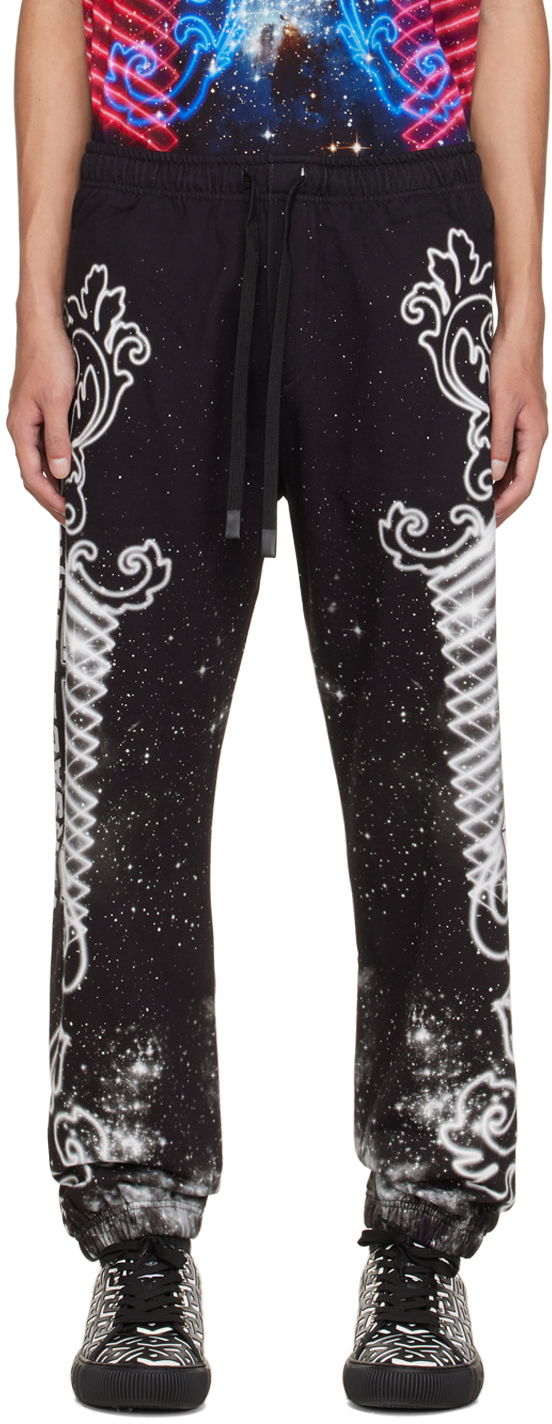 Joggingbukser Versace Galaxy Print Lounge Pants Sort | E73GAA31GEFS057
