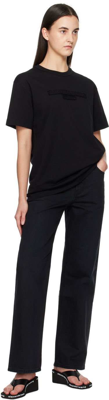 T-shirt Alexander Wang Distressed Logo T-Shirt Sort | UCC1251786, 3