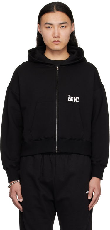 Sweatshirt We11done We11done Logo Zip-Up Hoodie Sort | WD-TJ0-25-815-U-BK, 0