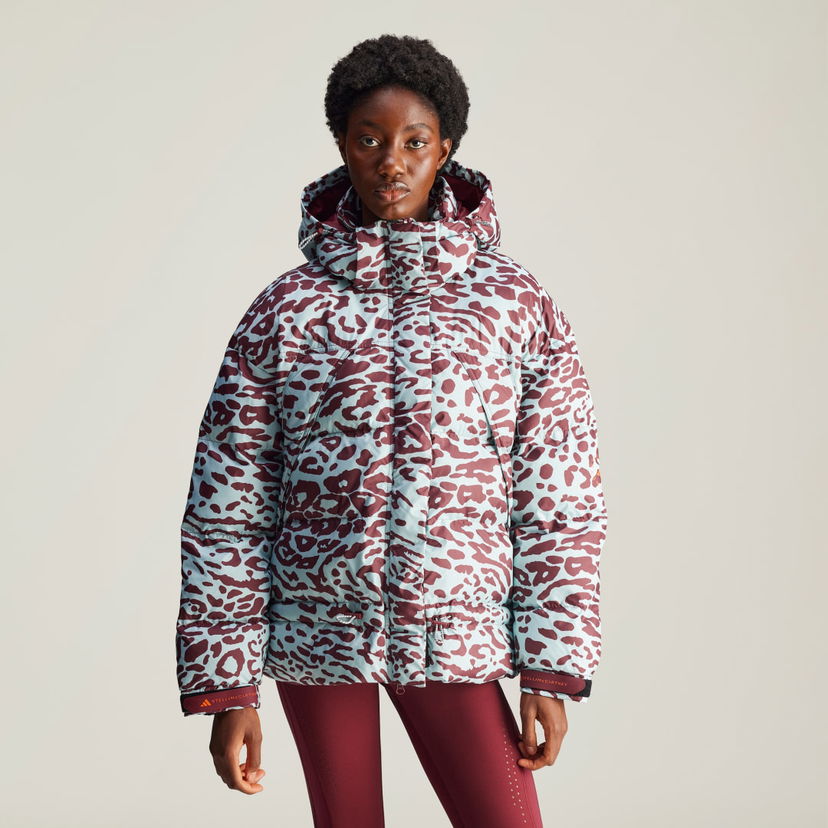 Puffer jakke adidas Performance Stella McCartney x TrueNature Printed Mid Length Padded Winter Flerfarvet | IW3844